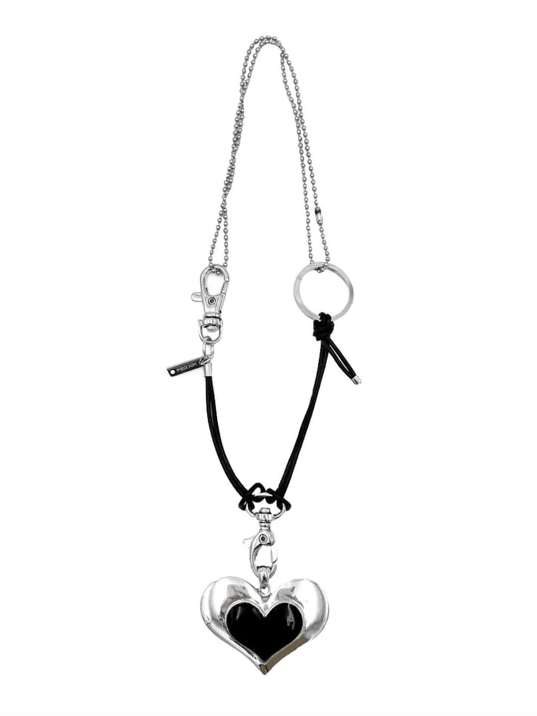 MEG KIMHeart metal necklaces - Black