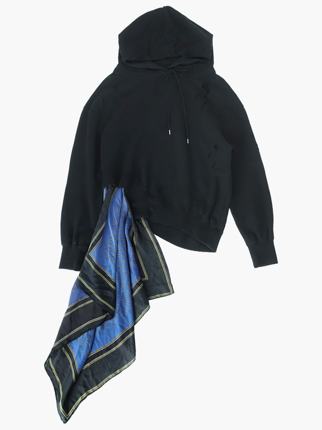 MIHARA YASUHIRODamaged scarf hoodie